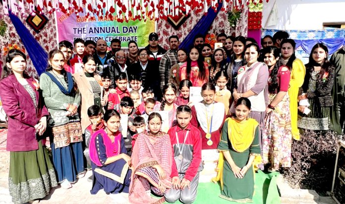 Annual Day function was celebrated by Pargo Memorial Shiksha Kendra School at Gurha Manhasan. Vikas Gupta Joint Secretary J&K Olympic Association was the chief guest while Suraj Sharma General Secretary JK Judo Association was the guest of honour. Students presented cultural show and gave demonstration of sports activities.
