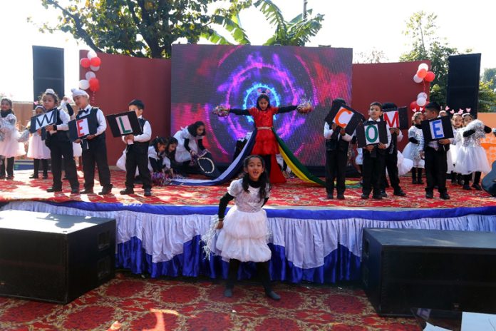 Kids performing during a function.