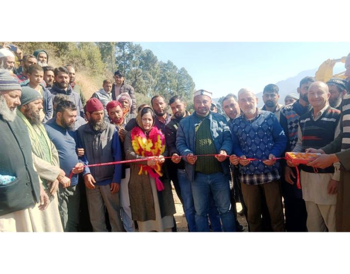 DDC Chairperson Ramban initiating upgradation of a road.