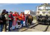 MP Jugal Kishore Sharma flagging off pilgrims train to holy city of Ayodhya from Jammu on Tuesday.