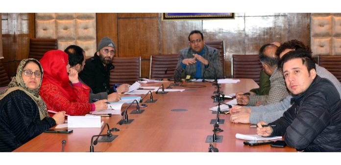 Commissioner Secretary S&T Saurabh Bhagat chairing a meeting on Thursday.