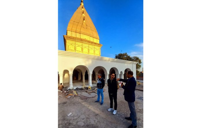 Martand Singh during visit to Ranbireshwar Temple.