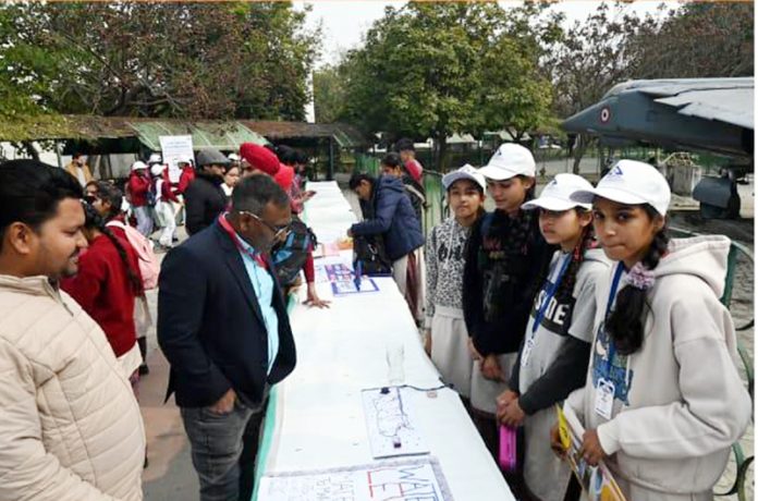 Students participating in 1st Science Fair organised at Kapurthala on Wednesday.