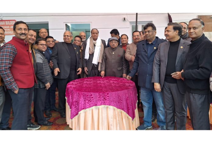 Amrit Bansal, Global Vice President, IVF along with others dedicating dispensary to the society in Jammu on Monday.