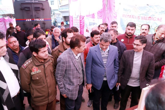 Joint Transport Commissioner, RTO Jammu and others at free medical checkup camp.