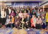 The women achievers who were awarded by FICCI FLO posing for a group photograph in Jammu on Monday.