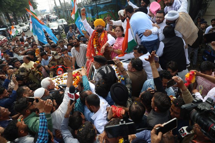 Former MP Lal Singh Gets Rousing Reception In Jammu After Rejoining Congress