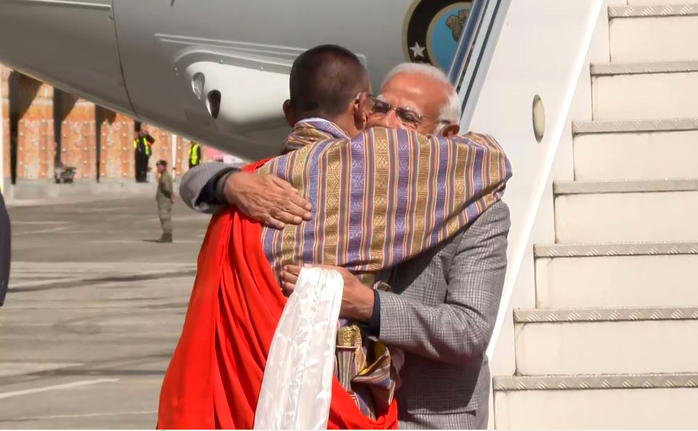 PM Modi Arrives In Bhutan On Two-Day State Go to; Receives Purple Carpet Welcome
