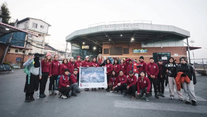 Nepali women's team reaches Mt Everest base camp to spread awareness about climate change impact