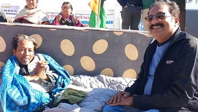 Actor Prakash Raj Visits Climate Activist Sonam Wangchuk On Huger Strike In Ladakh