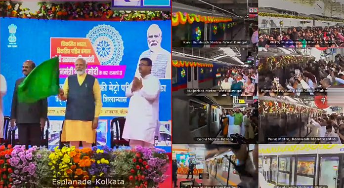 PM Modi Unveils Multiple Metro Projects, Including India's First Underwater Corridor