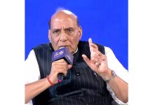 Defence Minister Rajnath Singh speaking during concluding day of the Times Now Summit in New Delhi on Thursday.