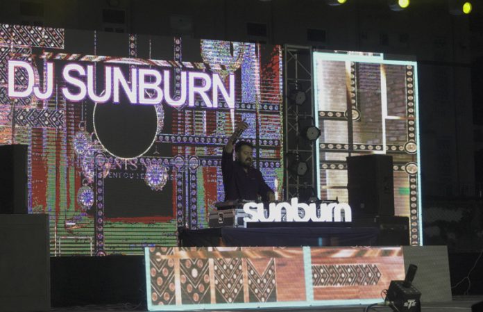 DJ Sunburn enthralling crowd during techno-cultural fest at IIT Jammu.