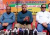 BJP Chief spokesperson Sunil Sethi during a press conference in Srinagar on Monday. -Excelsior/Shakeel