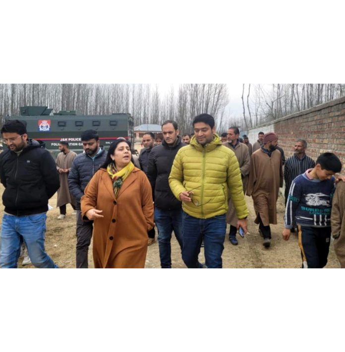 Director General Rural Sanitation Anoo Malhotra during visit to South Kashmir on Thursday.