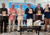 Dignitaries releasing Dr R L Bhat's book at Writers Club Jammu on Tuesday.
