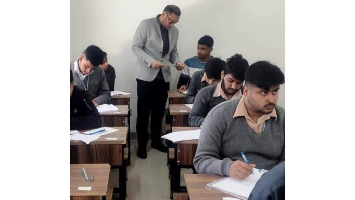 Chairman JKBOSE during visit to an Exam Centre.