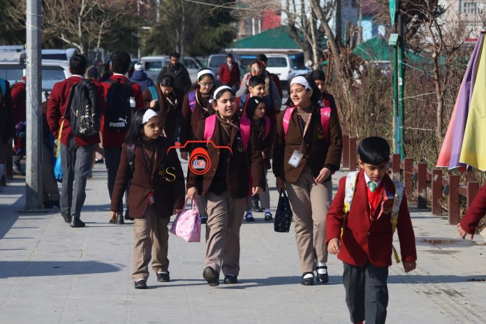 Students In Kashmir Head Back To Schools After Winter Break