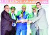 J&K Bank MD & CEO Baldev Prakash receiving best MSME Bank Award during a function in Delhi.