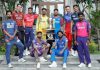 Captains of all IPL teams posing for group photograph.