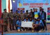 Winning team posing with IG CRPF, Ajay Yadav in Srinagar on Thursday.