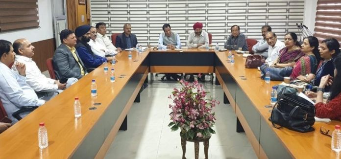 The members of FORCE attending a meeting in Jammu on Saturday.