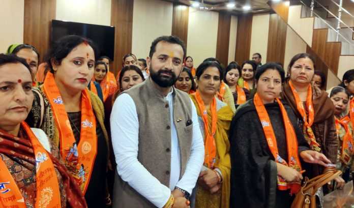 Narinder Singh Bhau along with his team during a function held in Jammu on Wednesday.