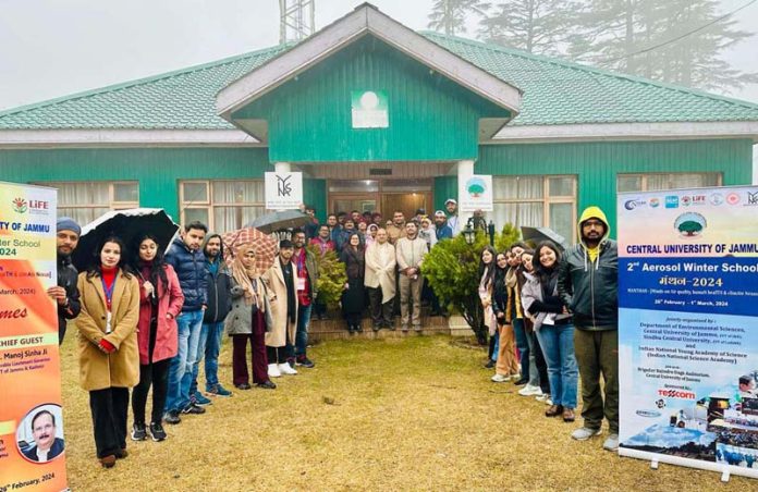 Prof. Gufran Beig, a senior scientist from NIAS, Bengaluru along with experts of different Universities and Institutions posing during a valedictory session at Patnitop.