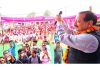 Union Minister Dr. Jitendra Singh addressing a massive public rally at Hiranagar.