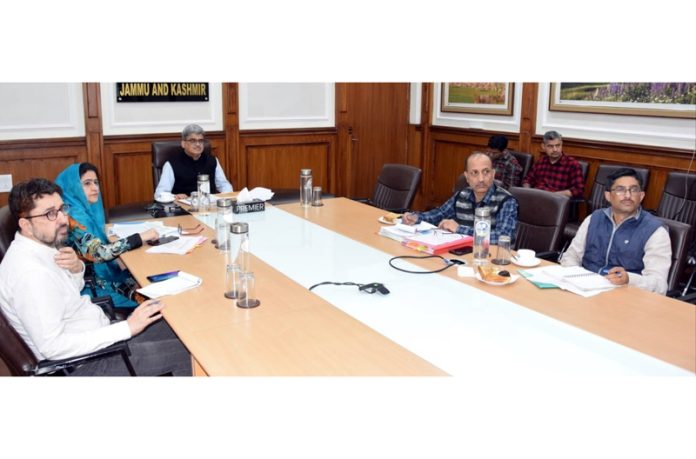 Chief Secretary chairing a meeting on Friday.