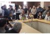 MP Ghulam Ali Khatana during a meeting with officers of tehsil Mandi on Saturday.