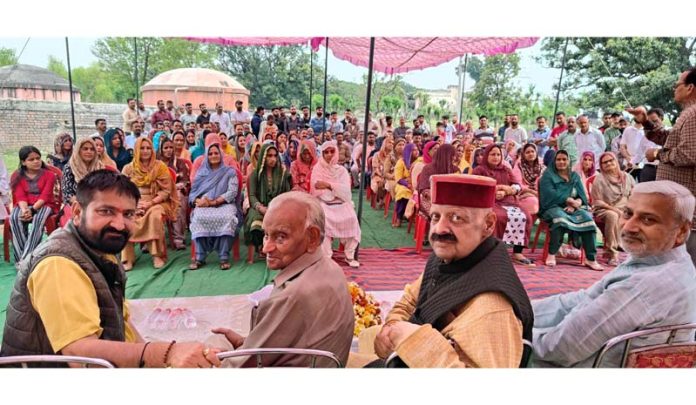 Senior BJP leader Devender Singh Rana during a party function on Wednesday.