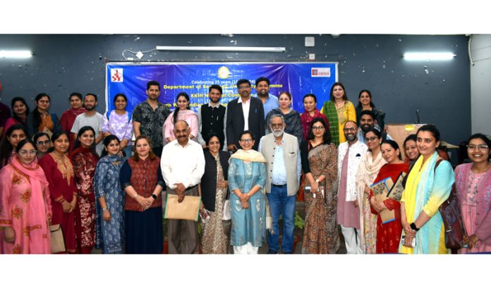 Participants and organizers at the valedictory function of two-day conference in JU.