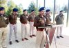 DGP RR Swain addressing the freshly recruited police officers at Corps Battle School Bhalra in Doda district on Saturday.
