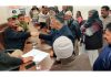 Sr BJP leader Devender Singh Rana listening public grievances at BJP Headquarters on Friday.