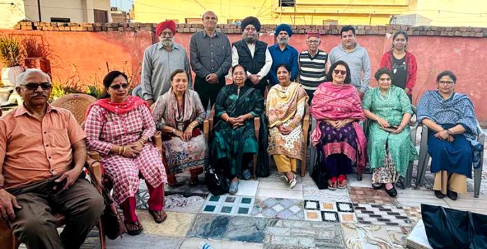 Poets during a multi-lingual Kavi Goshthi at Jammu on Sunday.