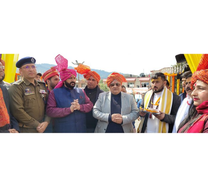 DDC Reasi inaugurating Annual Shiv Khori Mela at Ransoo on Thursday.