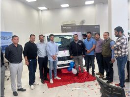 Dignitaries from Fairdeal Motors launching Ace EV in Jammu on Thursday.