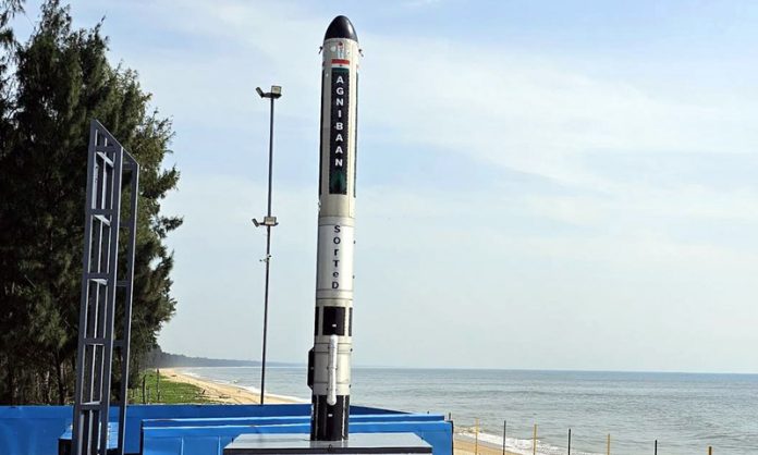 Agnikul Cosmos’s satellite rocket, due to be launched from the company’s private launchpad at the Satish Dhawan Space Centre (SDSC) SHAR in Sriharikota.