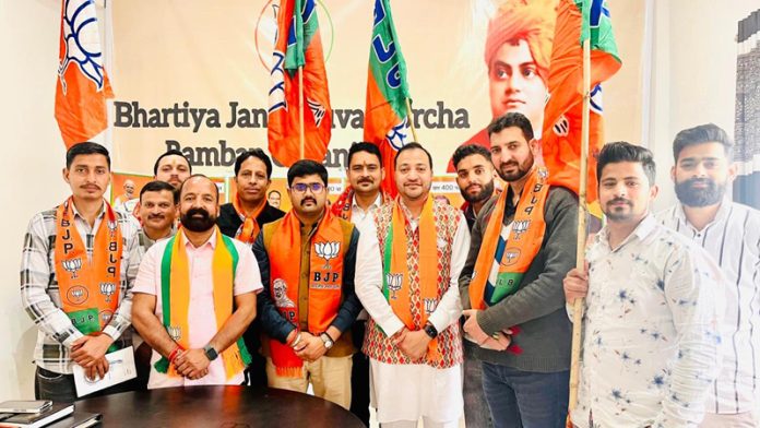 BJP Social Media team of Ramban during a meeting on Thursday.