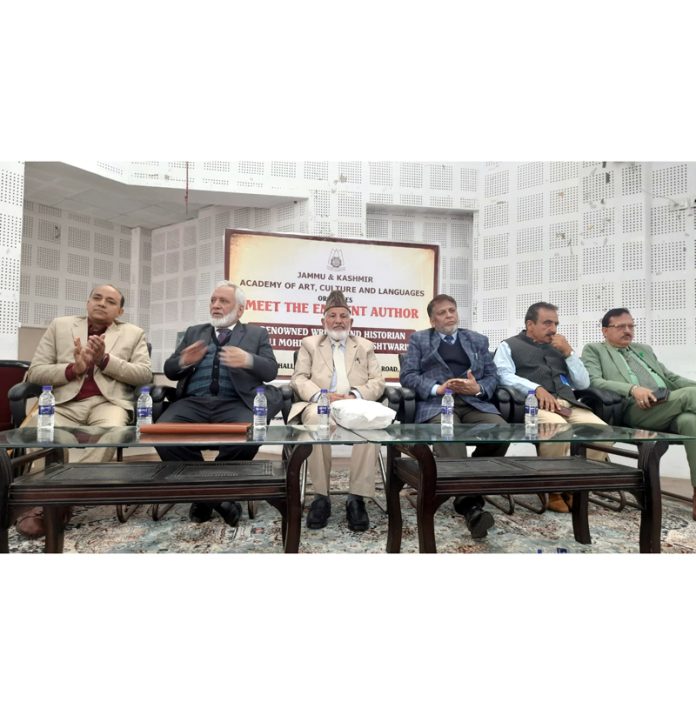 Dignitaries during a programme organised by JKAACL in Jammu on Thursday.