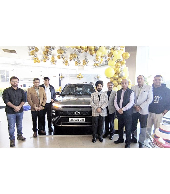 Transport Commissioner and others at the launch of Hyundai Creta N Line at AM Hyundai Jammu.