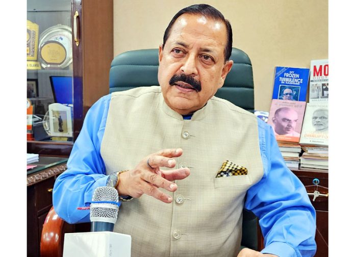 Union Minister Dr Jitendra Singh in an exclusive interview with a national news agency at New Delhi on Sunday.
