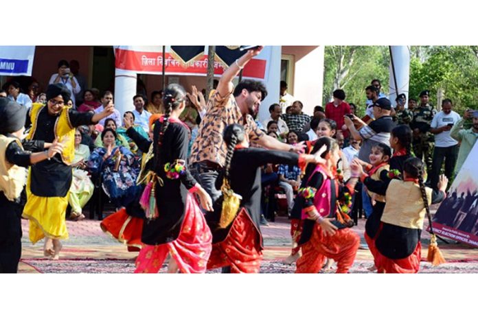 Participants performing during SVEEP programme at Suchetgarh.