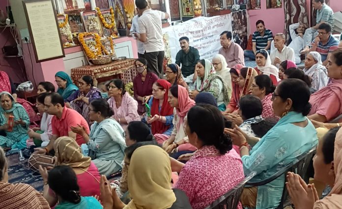 Devotees during a religious function at Muthi on Monday.