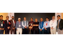 Eminent Orthopaedic surgeons of India posing together during a conference at AIIMS Jammu.