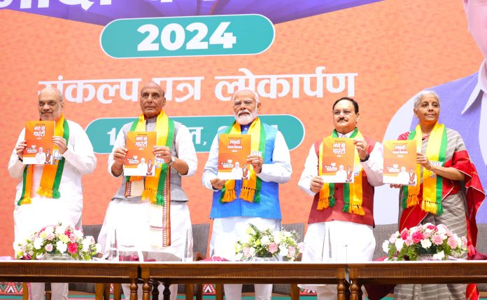 PM Modi Releases BJP's LS Poll Manifesto With Special Focus On Poor, Youth, Farmers, Women
