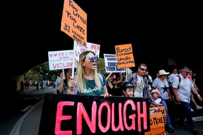 Thousands rally against violence towards women in Australia
