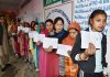 Women queue up at a Polling Station in Udhampur on Friday. More pics on page No 5. — Excelsior/K Kumar