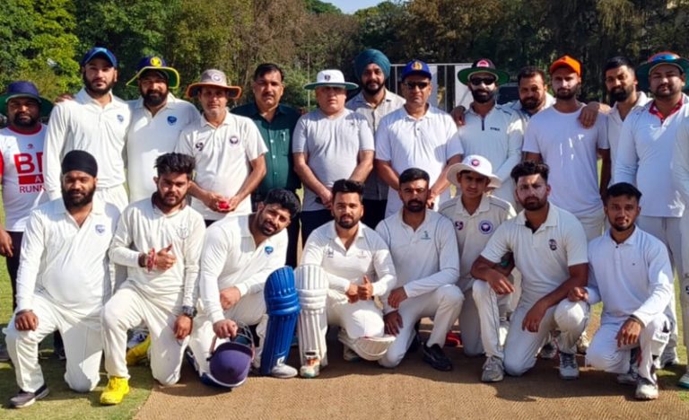 Players Posing For Group Photograph During A League Match At Jammu On 